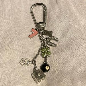 COACH PAVE GOOD LUCK KEYCHAIN